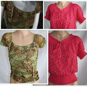 Crop Tops Eyelet and Sparkles Costume/ Halloween